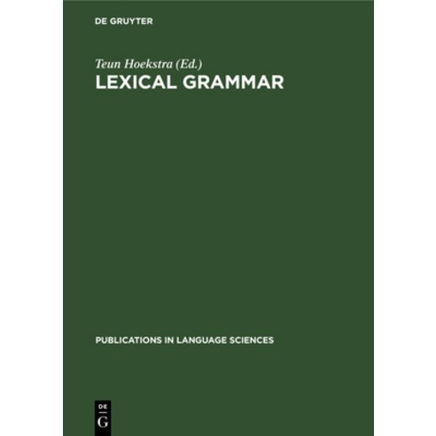 (영문도서) Lexical Grammar Hardcover, Walter de Gruyter, English, 9783111319537