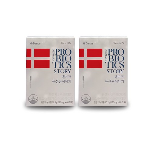 덴프스 덴마크 유산균 이야기 170mg x 60캡슐 2박스 여성유산균 노인 갱년기유산균, 60정, 2개