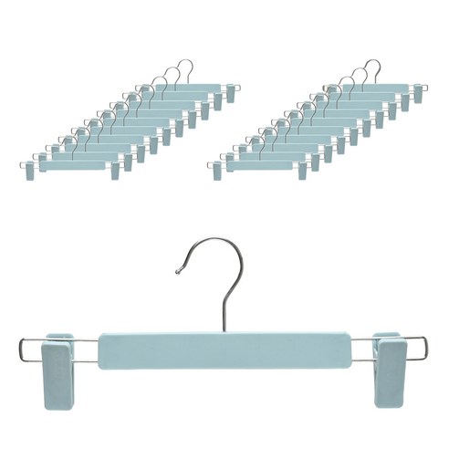아워리빙 파스텔 논슬립 회전형 치마 바지걸이 20p, 스카이, 20개