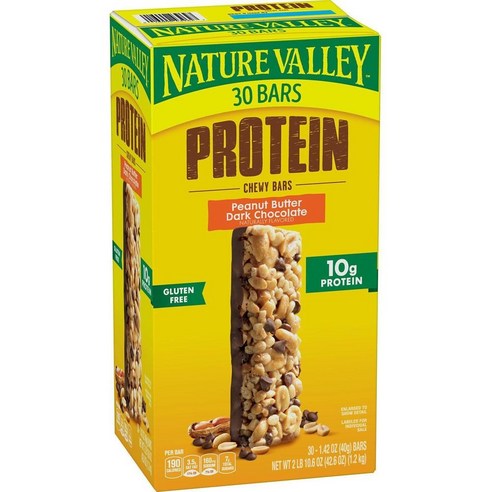 네이처밸리 프로틴 피넛버터 다크초콜릿 30개입 1.2kg, 1개