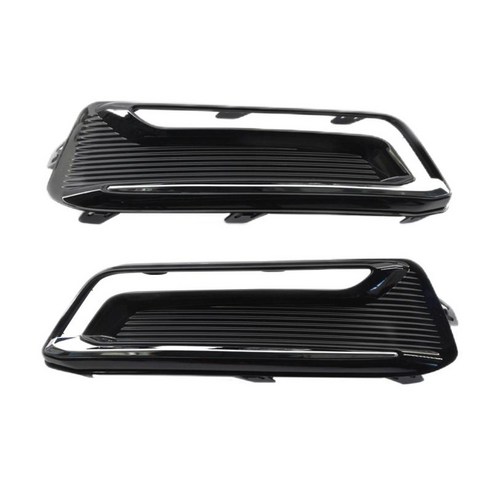 2 조각 안개 램프 베젤 왼쪽 및 오른쪽 범퍼 안개등 커버 Chevy Impala/Ltz 2014-2019 GM1038166 GM1039166 W/Hole Black에 적합, 41x25.8x7.6cm, ABS 플라스틱, 검은 색
