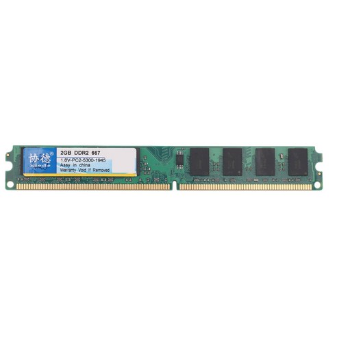 Xiede 데스크탑 컴퓨터 메모리 RAM 모듈 DDR2 667 2GB PC2-5300 240PIN DIMM 667MHz 인텔 / AMD X011, 보여진 바와 같이, 하나