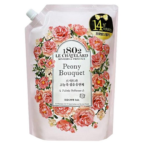 르샤트라 섬유유연제 피오니부케 리필, 1600ml, 6개
