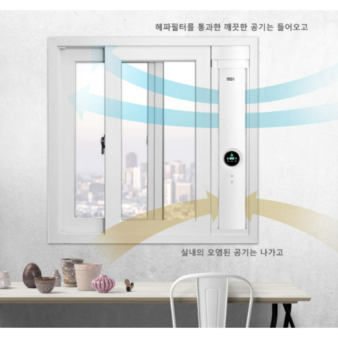 에어뱅 MAV-12P: 환기되는 창문형 공기청정기로 답답한 실내 공기를 쾌적하게!