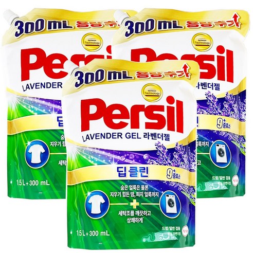 퍼실 딥클린 플러스 라벤더젤 액상세제 일반용 리필, 5.4L, 2개