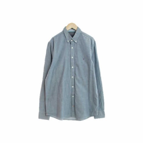 타미힐피거셔츠 토미힐피거 네이비 면혼방 슬림스트레치셔츠 남자 M [100] 0581 Best Top5