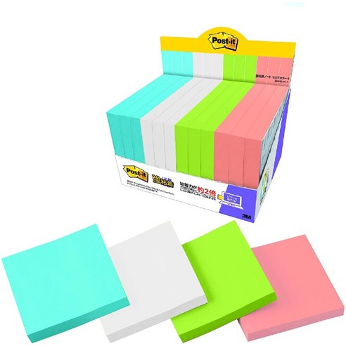 3M 포스트잇 40주년 멀티 컬러 메모지 세트 [Color Your Story] [6541SS-MC] (1080매), 4. 글래스랜드(MC-4)