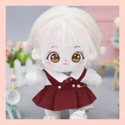 모카돌 20cm솜인형 모모 카카 무속성 인형 아이돌인형, 핑크 모모, 1개, 20cm