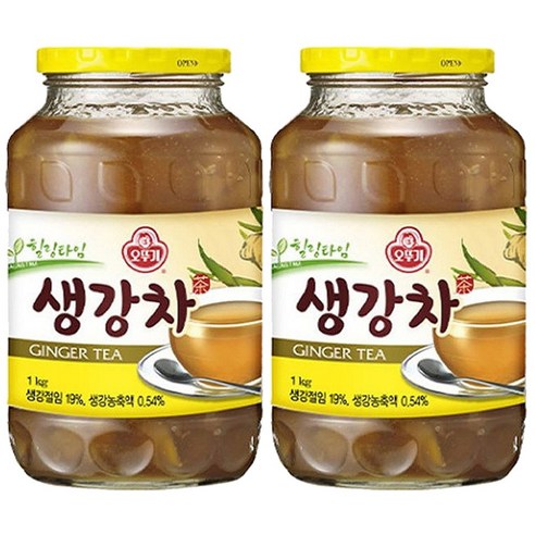 오뚜기 생강차 1kg X 2개(병) 힐링타임 액상차 꿀생강차 꿀차, 1개입, 2개