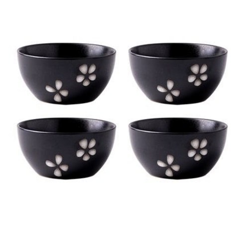 FREELIFE 가정용 밥그릇 세트 도자기 예쁜 HS-977, 5인치, B 5Inch 4pcs