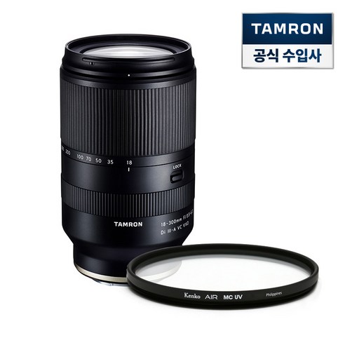 [정품등록 상품] 탐론 18-300mm F/3.5-6.3 Di III-A VC VXD B061 소니 E렌즈 + 겐코 AIR MCUV 67mm 필터