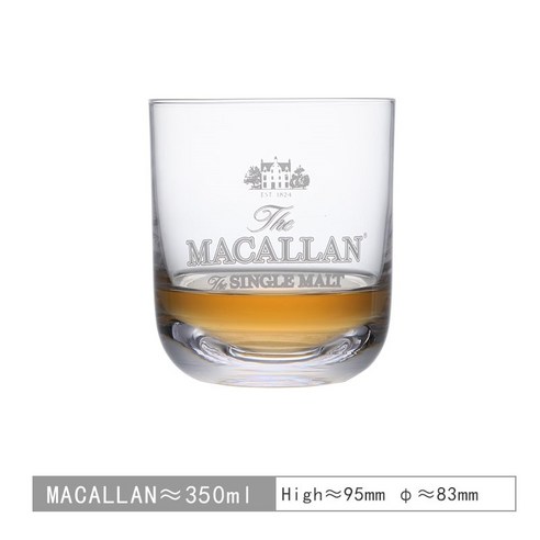 한정판'' MACALLAN 맥켈란 핸드메이드 크리스탈 위스키 글라스 350ml, 6개