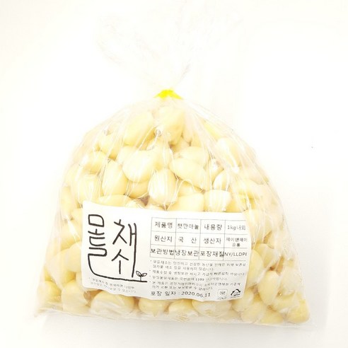 모들채소 국산 햇 깐마늘(특대), 1개, 깐마늘 1kg