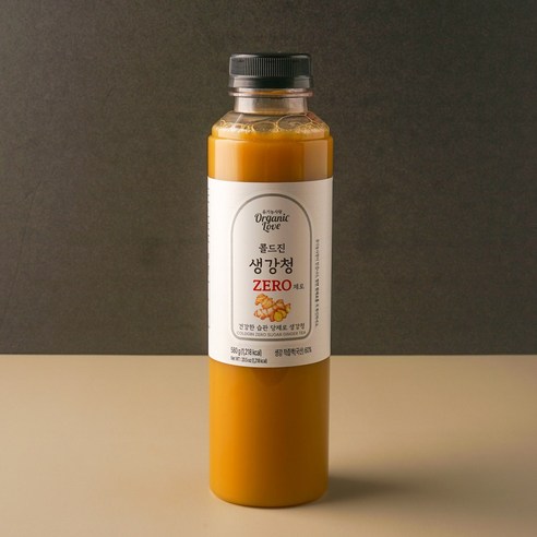 유기농생강 제로 생강청 생강차 알룰로스 무설탕 무가당 콜드진 생강청, 1개, 580g, 1개입
