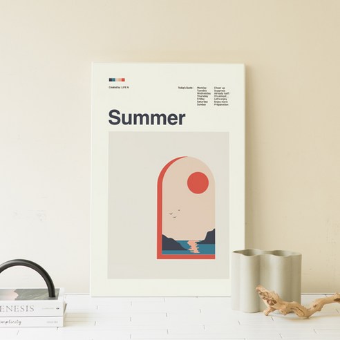 접고 보관이 편리한 접이식 액자테이블 직사각형(M) 72cmX48cm, 옵션4_여름