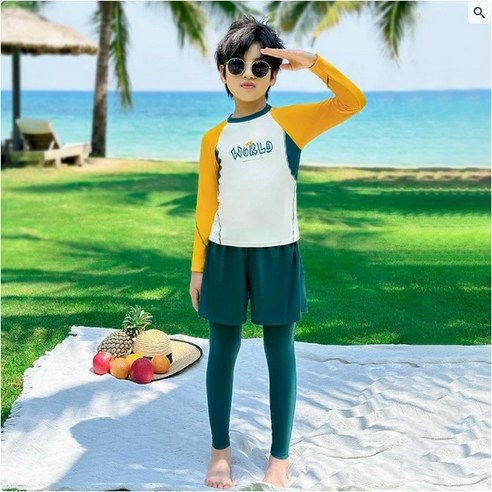 키즈목마 kid''s horse 2025신상 남아 아동 주니어 수영복 초등학생 남아 래쉬가드 상하복세트 반바지 일체형 576