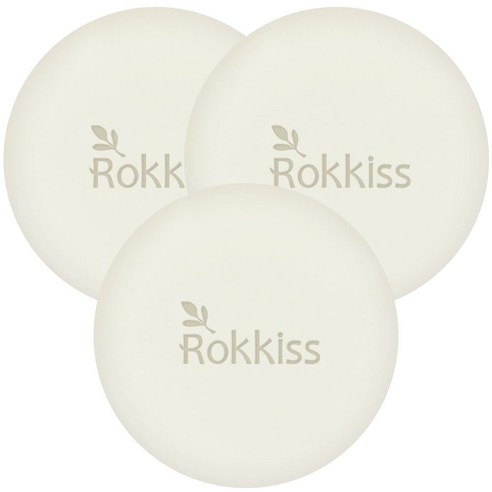 록키스 하얀 쌀겨 숙성 비누, 100g, 3개입