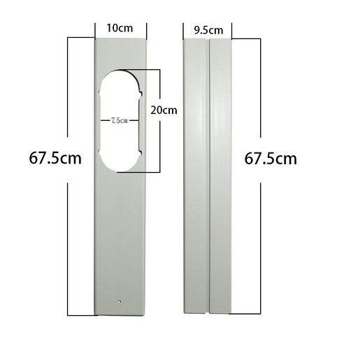 이동식 에어컨 창틀 확장 칸막이 샷시 호스 배기 가림막 창문, A. 55cm 2개세트