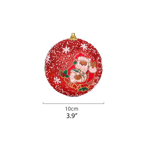 TeeFly 크리스마스 공 장식품 산산 스프링 트리 장식 트리에 대 한 공을 매달려 휴일 파티 창, 레드 / 8cm.