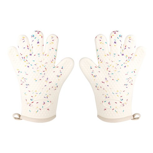 파인키 오븐 냄비 실리콘 장갑, 캔디팝, 1세트