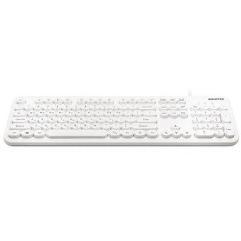 스마텍 레트로 멤브레인 유선 키보드 STK-2100, 일반형, 화이트, 화이트