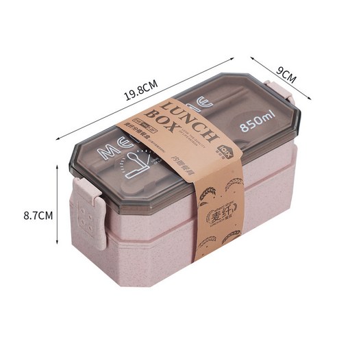 케빈 보온 도시락 케이스에 휴대가 포함되어 있습니다, 1 건, 850ml 보리 핑크