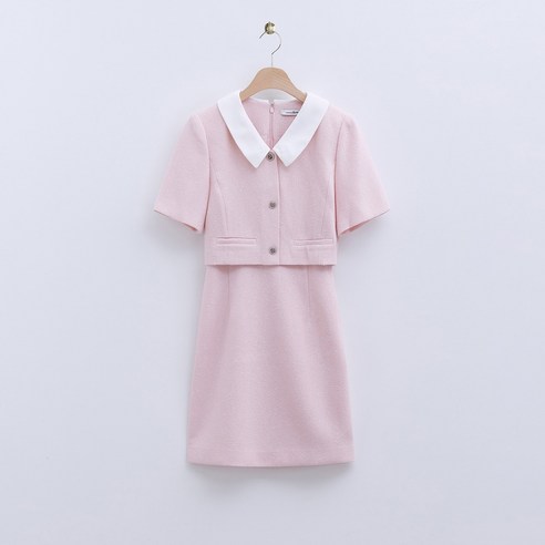 로엠 카라 트위드 2in1 원피스_리오더(2colors)_RMOWE37S12