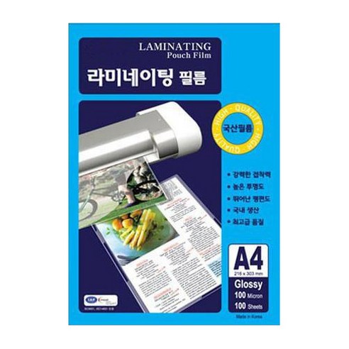 동아피엠에스 고급형 국산 코팅필름 100MIC, A4, 100매