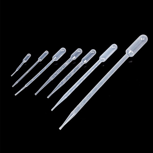 일회용 플라스틱 스포이드 0.2ml 0.5ml 1ml 2ml 3ml 5ml 10ml, 300개