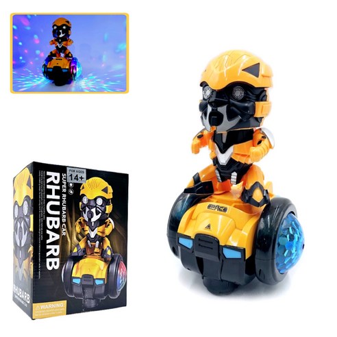 360도 회전, 사운드 미러볼, 탈착 가능한 로봇을 갖춘 춤추는 로봇 피규어