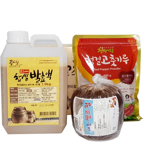 콩마실 현미찹쌀 고추장 담그기세트(고추장밀키트), 3.9kg, 1세트