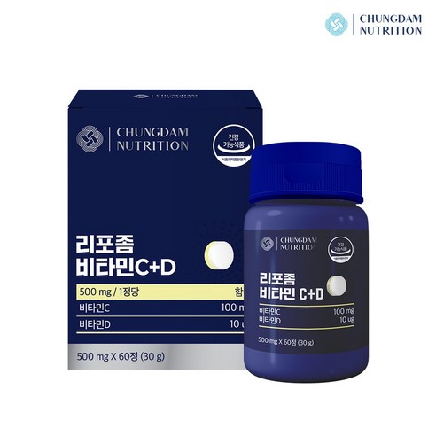 청담뉴트리션 리포좀 비타민C+D 500mg, 1개, 60정
