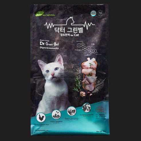 닥터그린벨캣 장&면역5kg 유기농 기능성고양이사료, 5kg, 1개