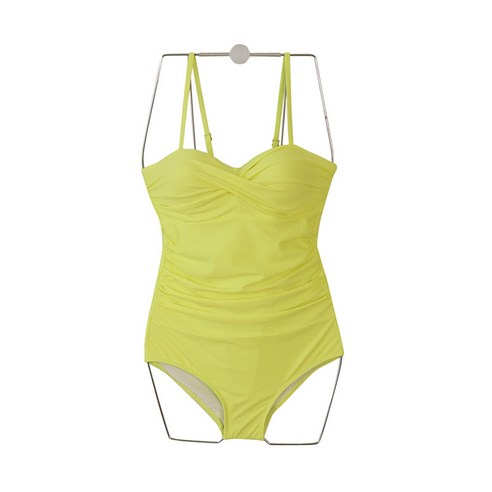 DFMEI 새로운 풀 컬러 슬림 원피스 여성 수영복 멀티 컬러 여름, DFMEI 노란색