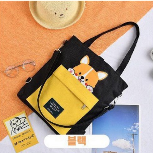 고급 소재로 제작된 보조가방 실내화가방 에코백 (1+1) 구성품