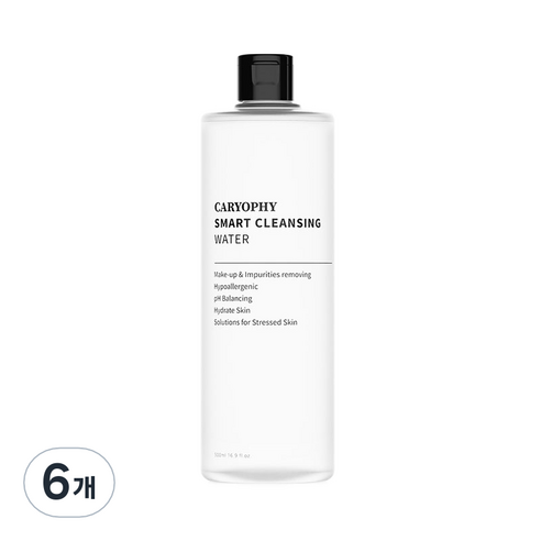 캐리오피 약산성 스마트 클렌징 워터, 500ml, 6개