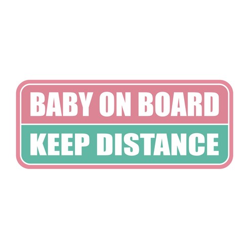 긱베어 베이비온보드 자석 아기가타고있어요 baby in car 베이비인카 반사 탈부착 마그넷 baby on board, 2. 라이트 핑크, 1개