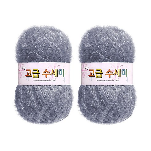 울클럽 별꽃수세미 만들기 DIY 고급수세미실 80g 2볼세트, 166데님그레이