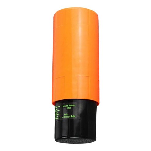 내구성있는 테니스 볼 세이버 20x8.5cm 소형 공 컨테이너 홀더 3 공 가압기 보관 용 볼 바운스 능력 유지, 플라스틱 섬유, 오렌지