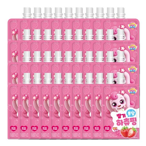 캐치티니핑 딸기 퐁당 하츄핑 음료수 100ml, 40개