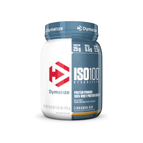 다이마타이즈 ISO 100 웨이 프로틴 파우더 단백질 보충제, 725g, 1개, 시나몬 번(Cinnamon Bun)