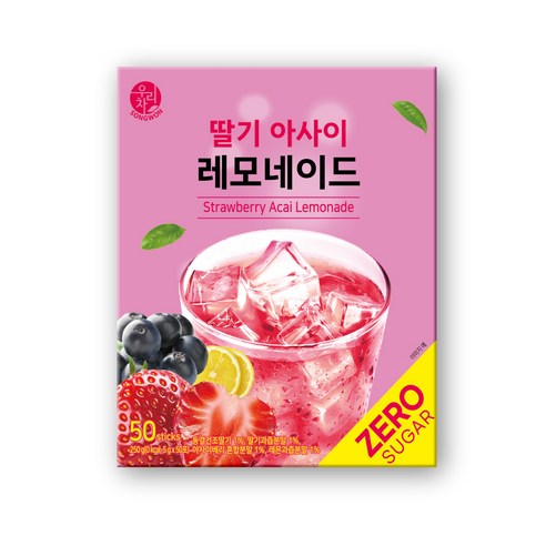 우리차 딸기 아사이 레모네이드, 5g, 50개입, 1개