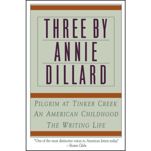 (영문도서) Three by Annie Dillard: The Writing Life an American Childhood Pilgrim at Tinker Creek Paperback, Harper Perennial, English, 9780060920647