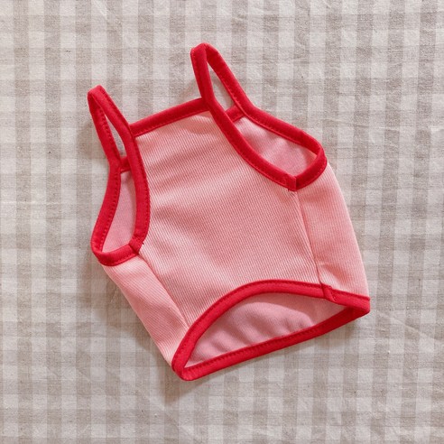 여름에 입기 좋은 개인싸 강아지옷, 과일자수 크롭 나시