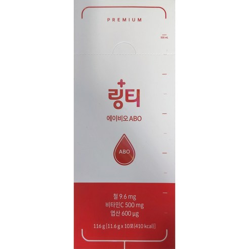 링티 ABO 10포 X 4박스 (+ 링티전용보틀 증정) 철분 충전 마시는 비헴철 자두맛
