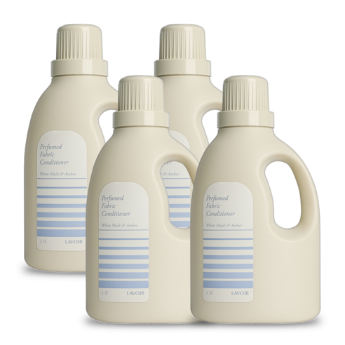 라브아 퍼퓸 초고농축 섬유유연제 화이트머스크앤앰버 향 1.5L, 4개