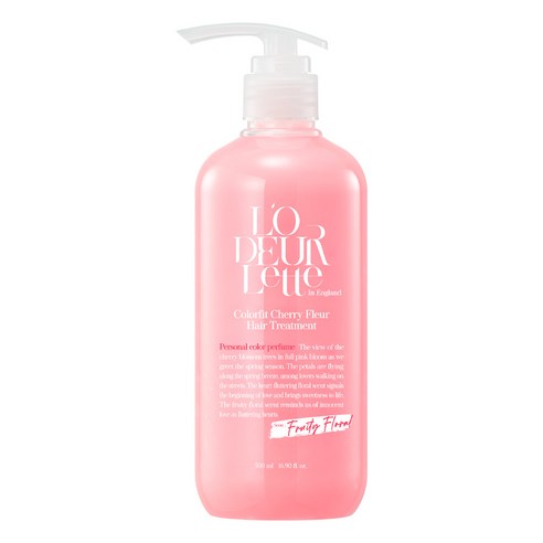 로더렛 인 잉글랜드 컬러핏 체리 플뢰르 헤어 트리트먼트, 1개, 500ml