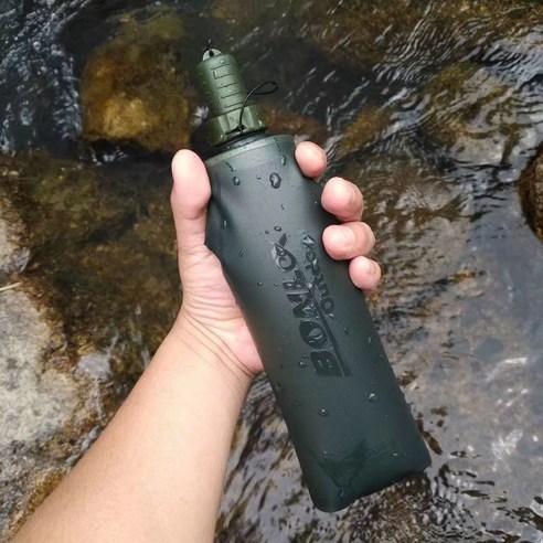 urkoteer휴대용 물병 야외 스포츠 런닝 런닝 팬 접이식 물주머니, 500ML, A