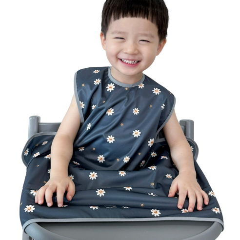 벨베이비 식탁일체형 방수 턱받이 긴팔 부분커버 모든하이체어용, (리뉴얼)데이지