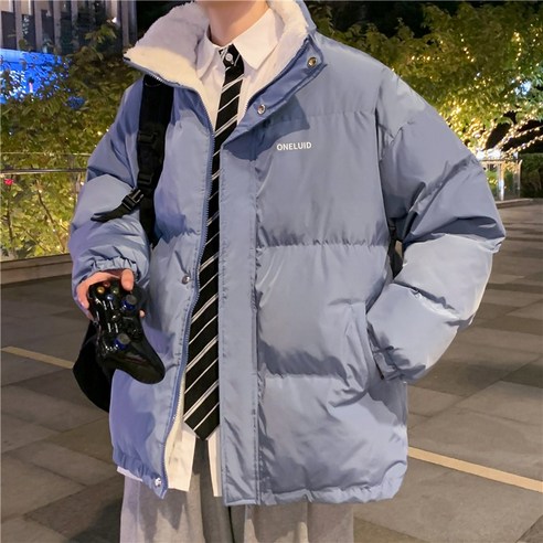 mxt남성 겨울 코튼 패딩 코트 홍콩 스타일 편안한 캐주얼 스탠드 칼라 빵 코트 두꺼운 따뜻한 양고기 면화 패딩 코트